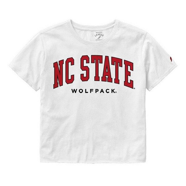 Ladies Crop Tee - White - NC State